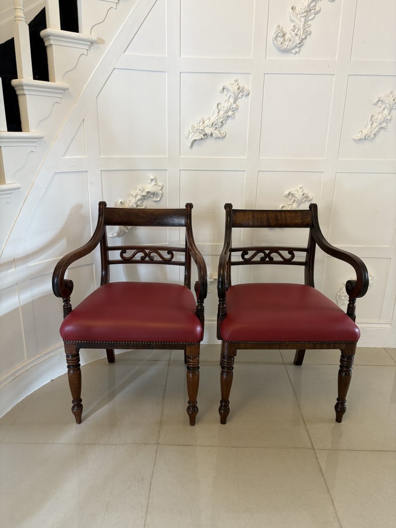 Pair of Antique George III Quality Mahogany Desk Chairs - Image 3